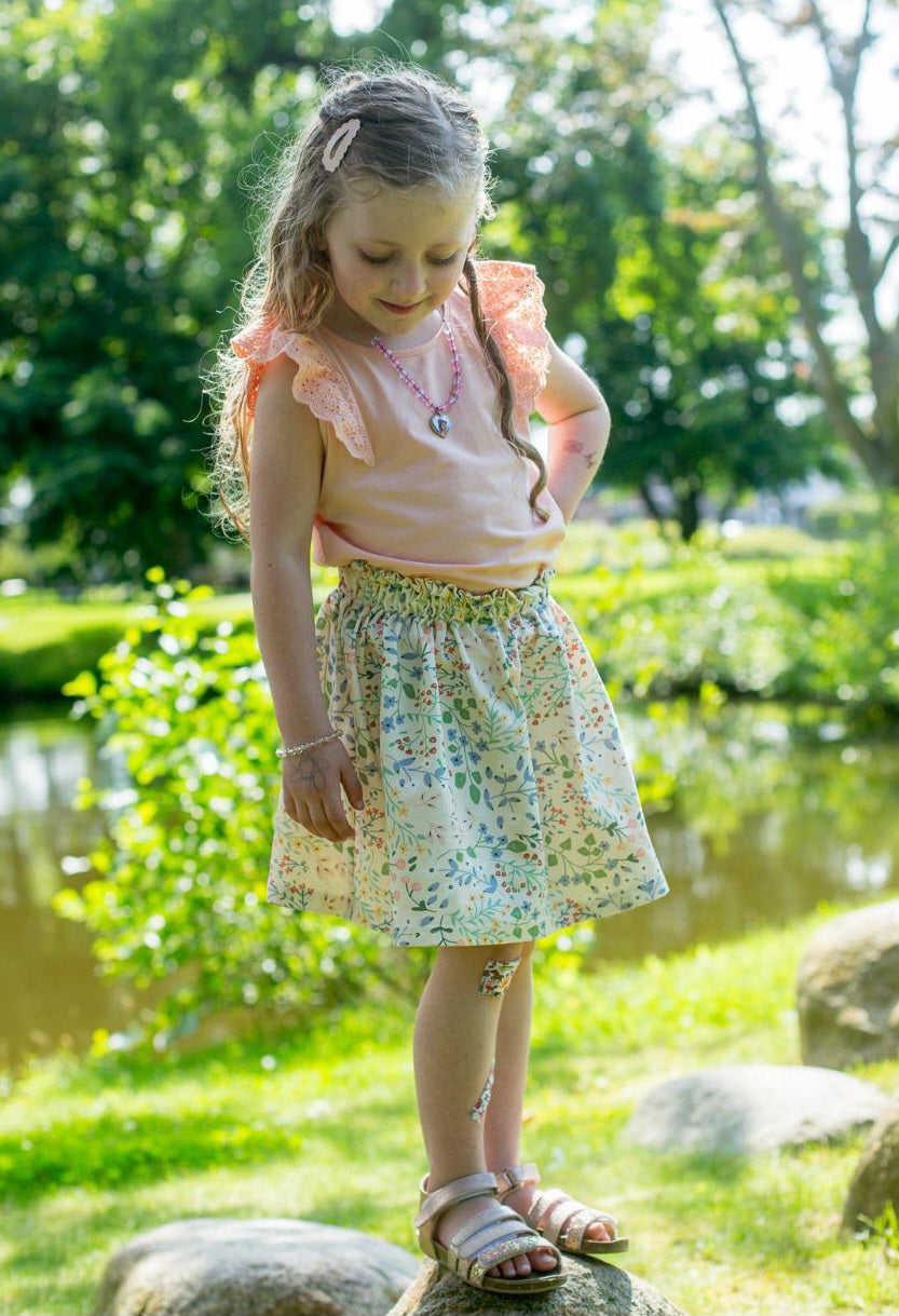 Paperbag rokje Anne bloemenprint