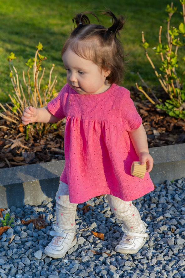 Legging rib floral hearts