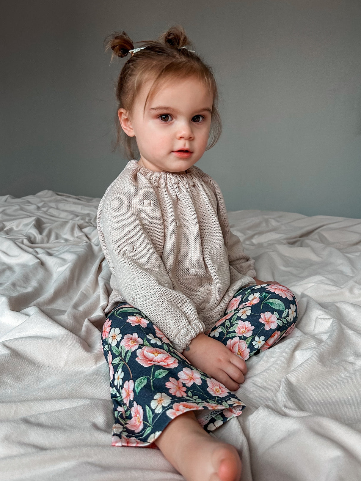 Top Charlotte dots gebreid zand/beige