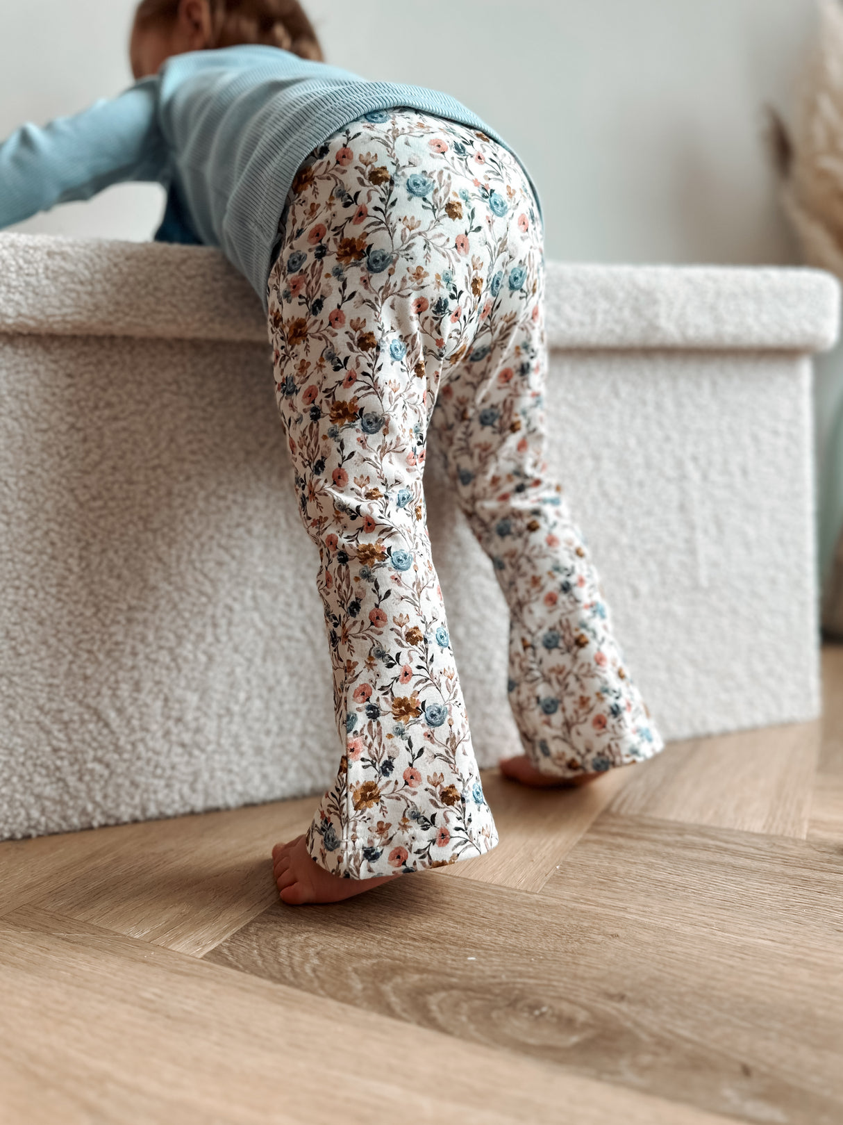 Flared broek blue&pink