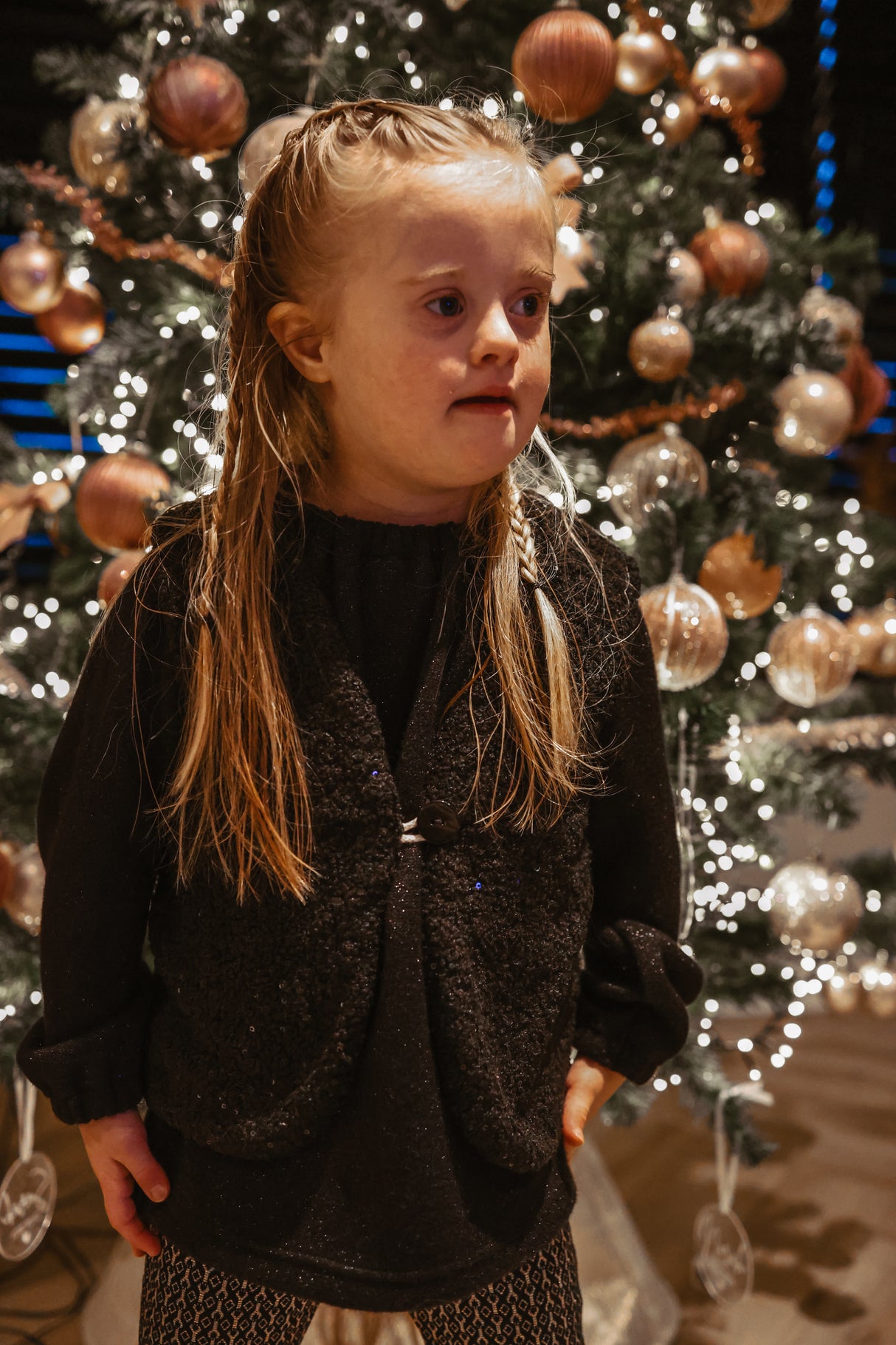 Top Fabiënne zwart glitter gebreid