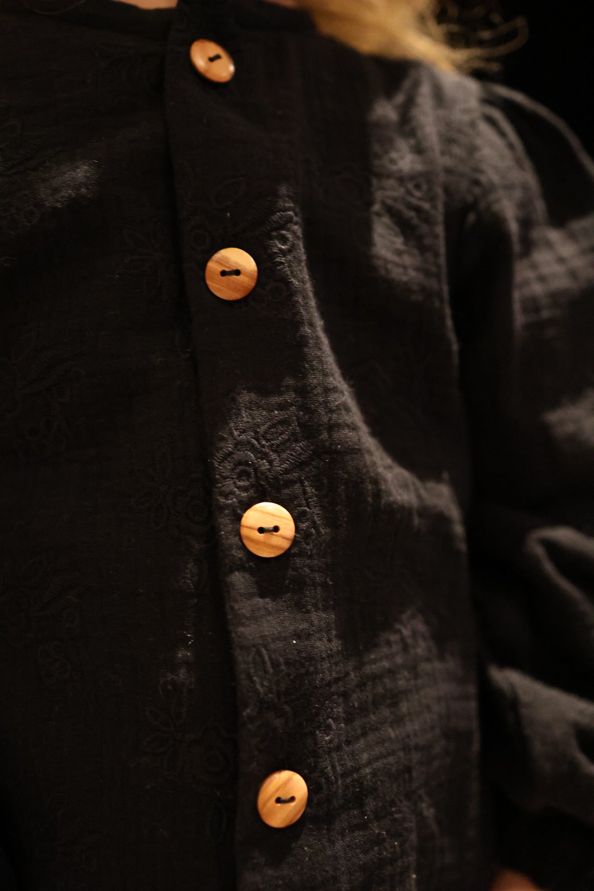 Blouse Fay broderie bloem zwart