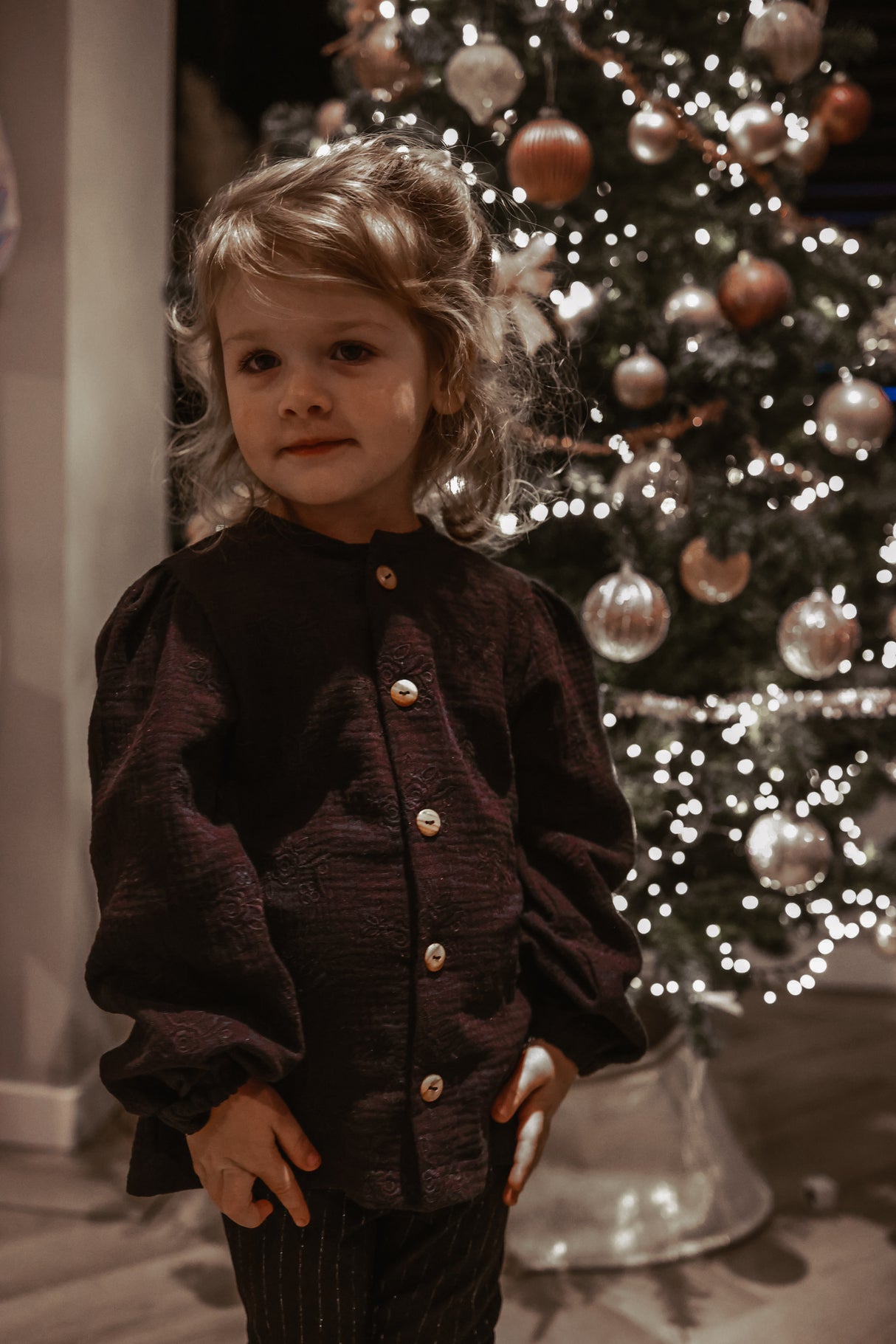 Blouse Fay broderie bloem zwart