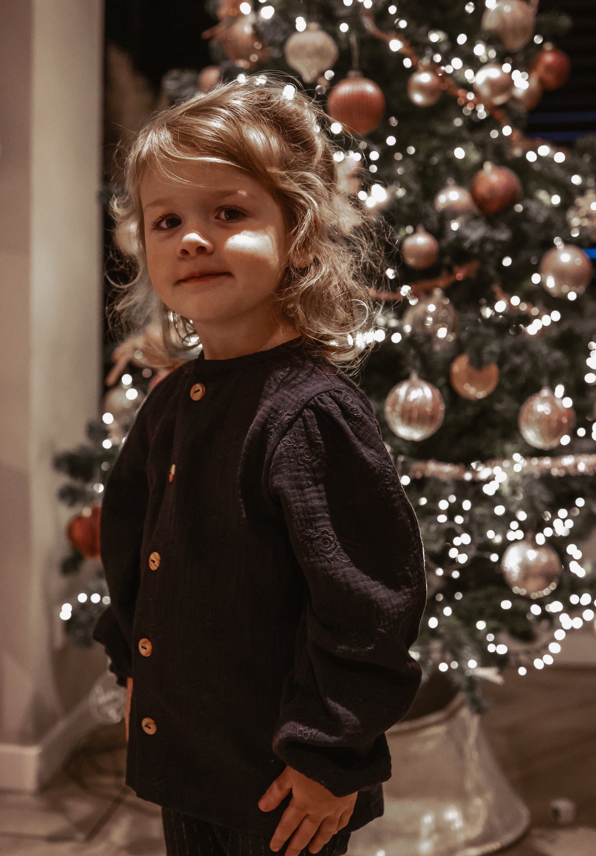 Blouse Fay broderie bloem zwart