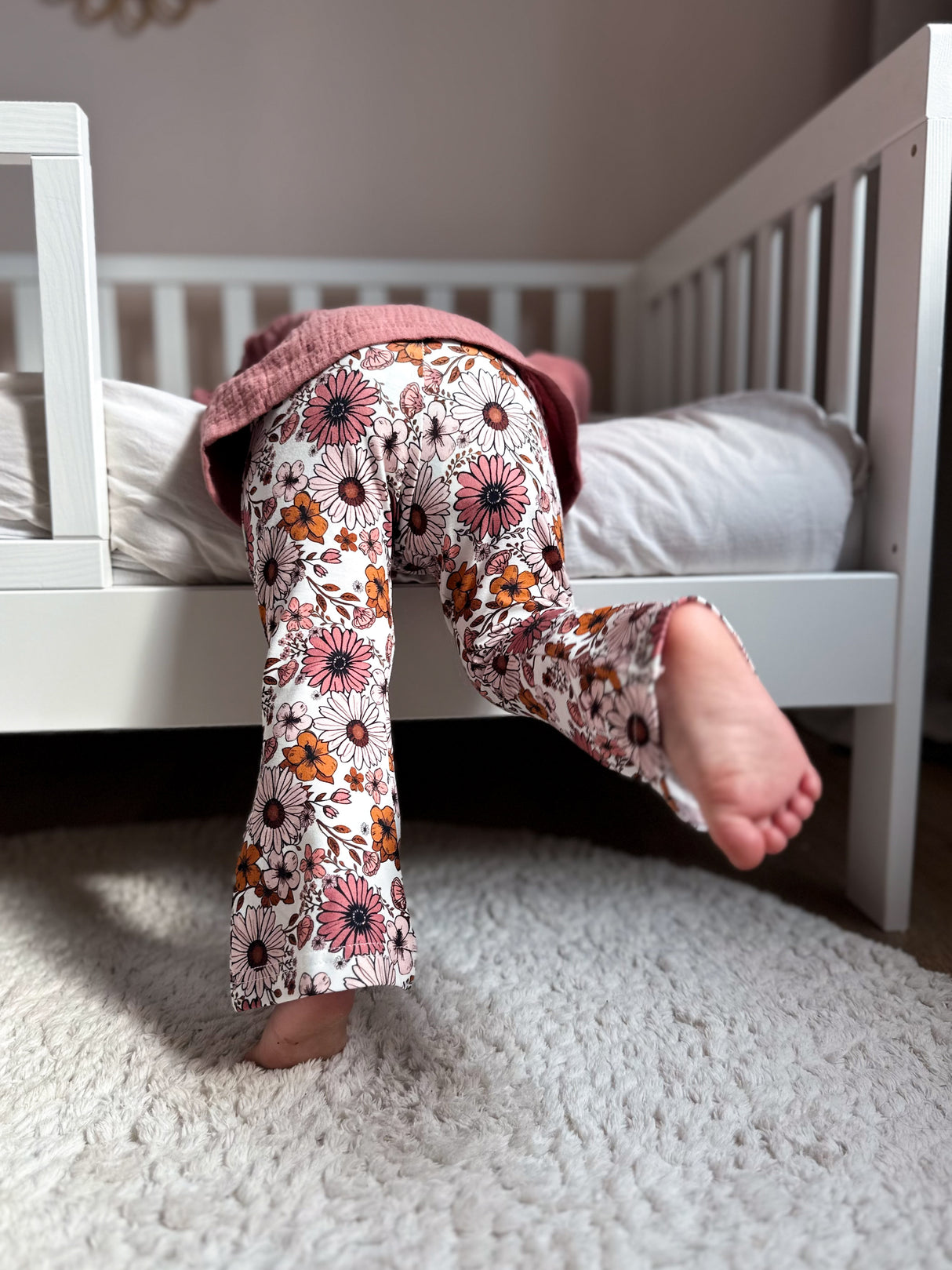 Flared broek vintage daisy