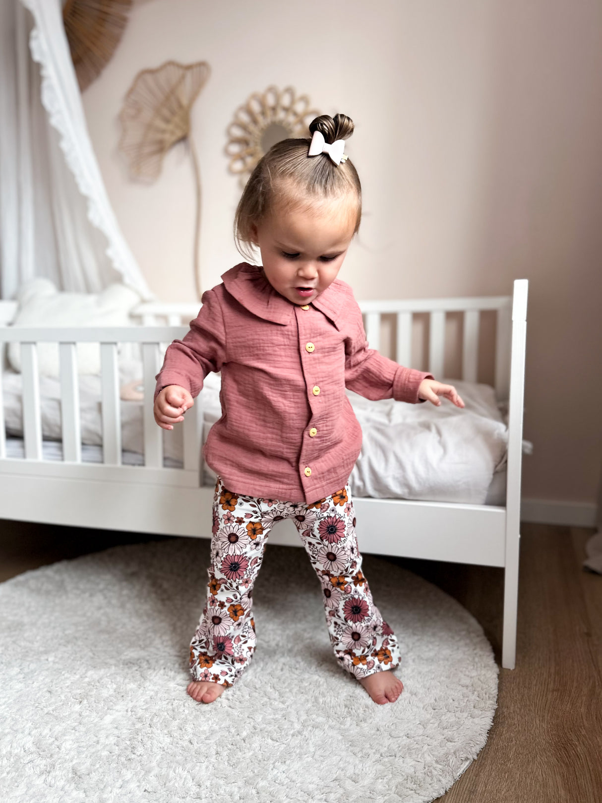 Flared broek vintage daisy