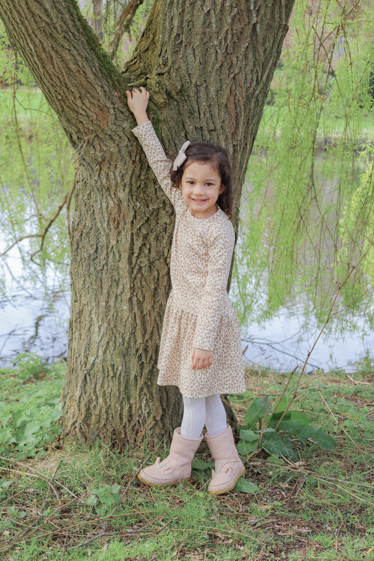 Dropwaist jurk Femke fijne rib