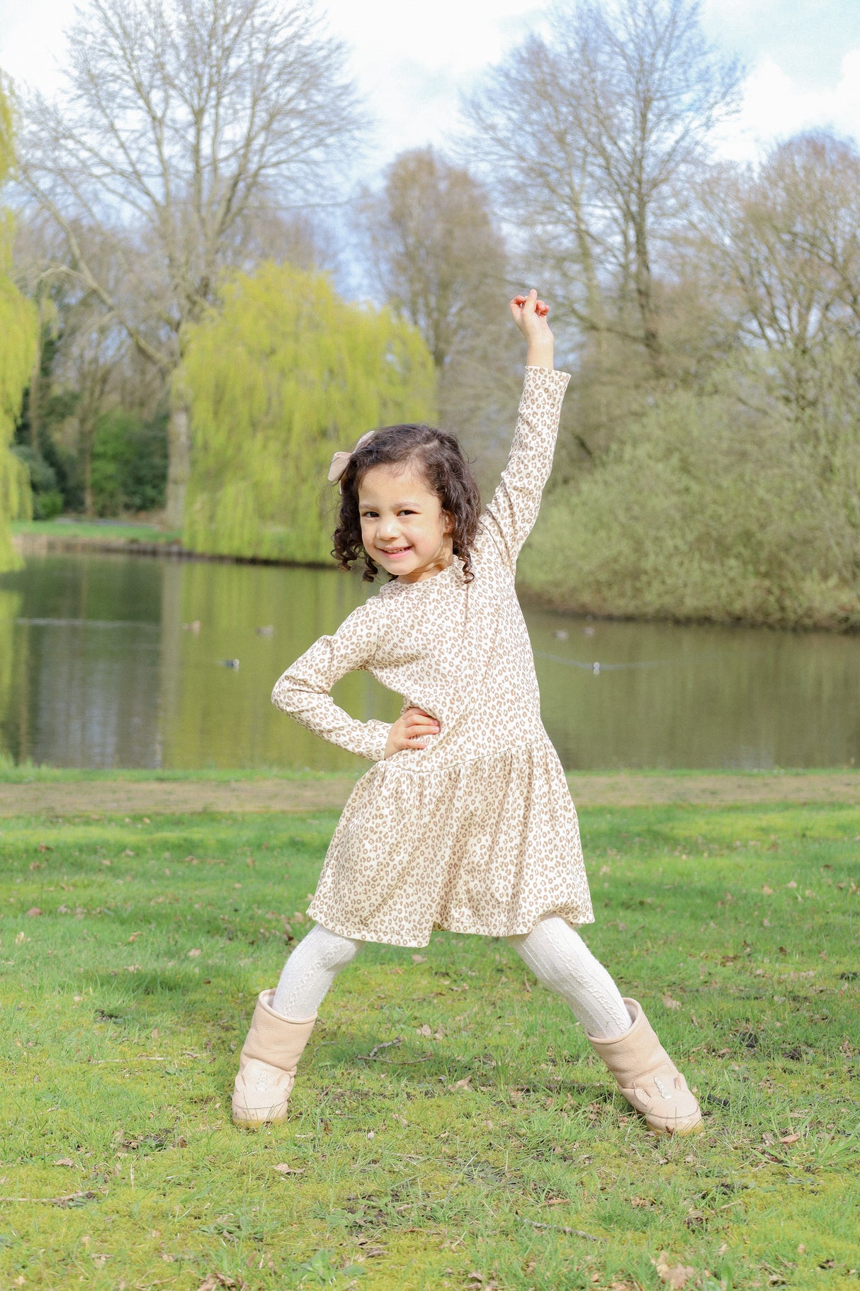 Dropwaist jurk Femke fijne rib