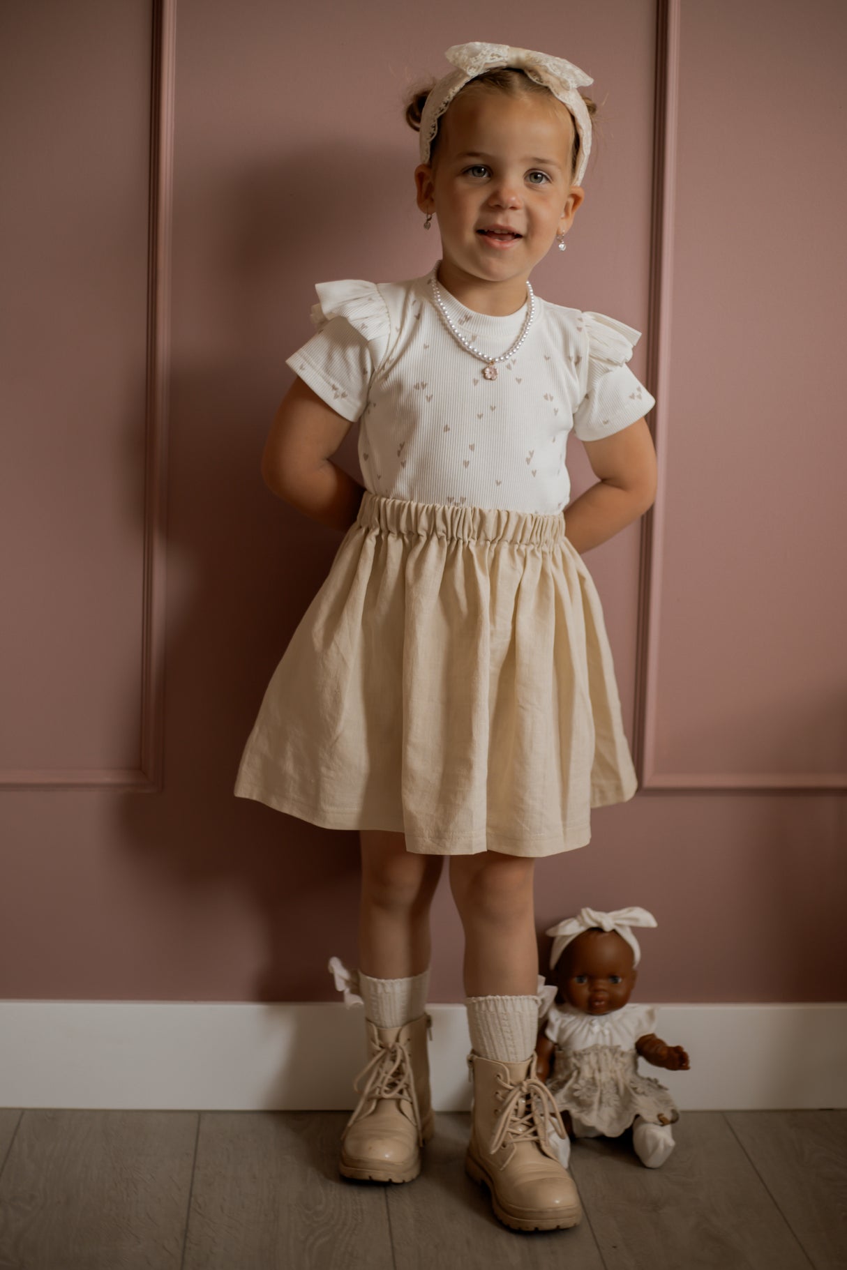 Basic T-shirt Sam fijne rib print