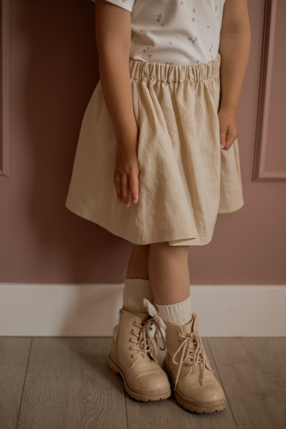 Rokje Eline linnen zand