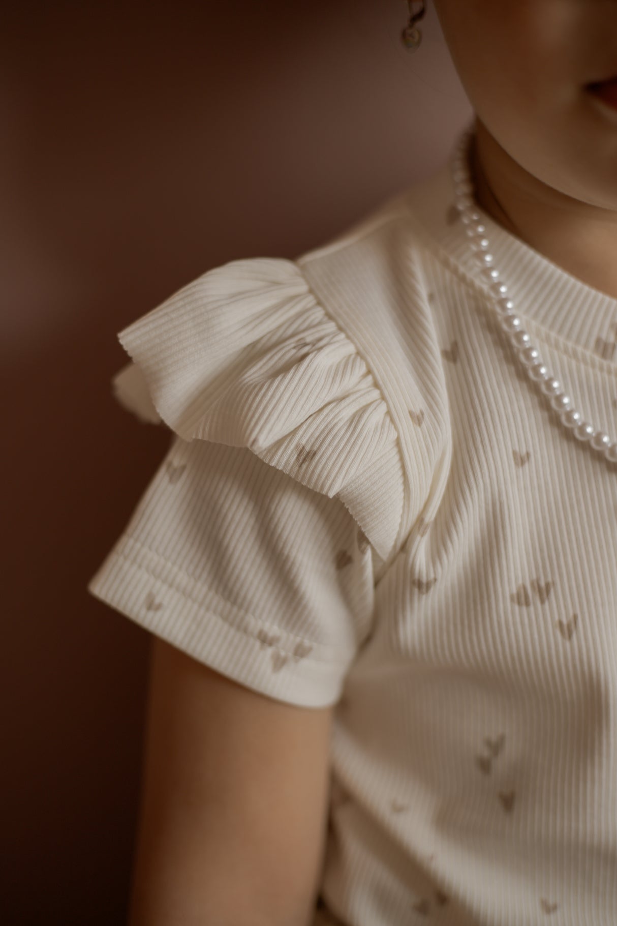 Basic T-shirt Sam fijne rib print