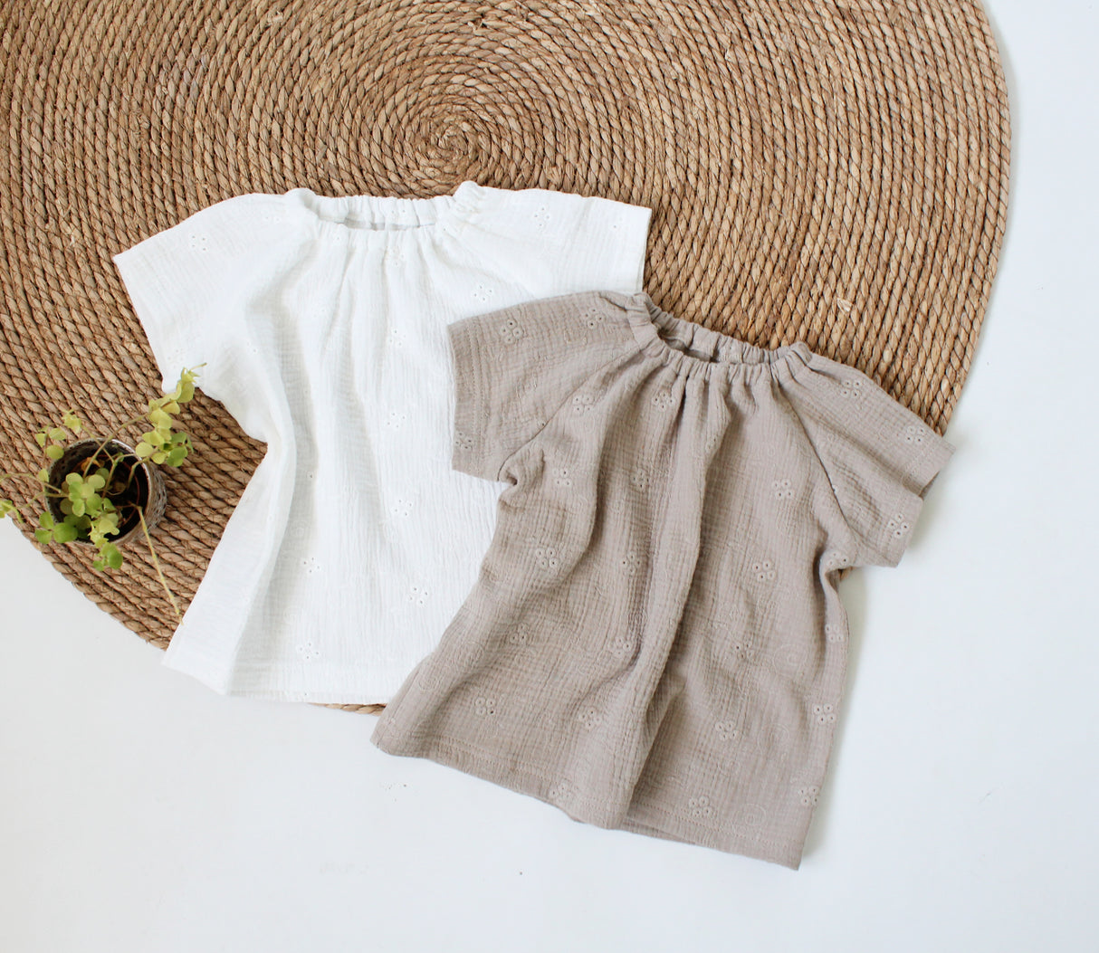 Blouse Fabiënne broderie korte mouw