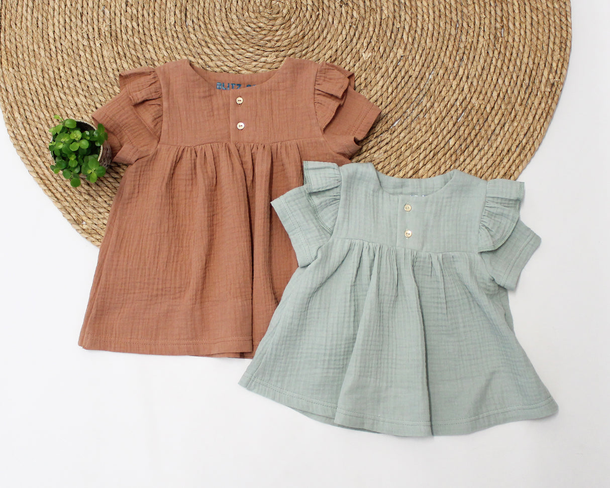 Blouse Emilie hydrofiel korte mouw