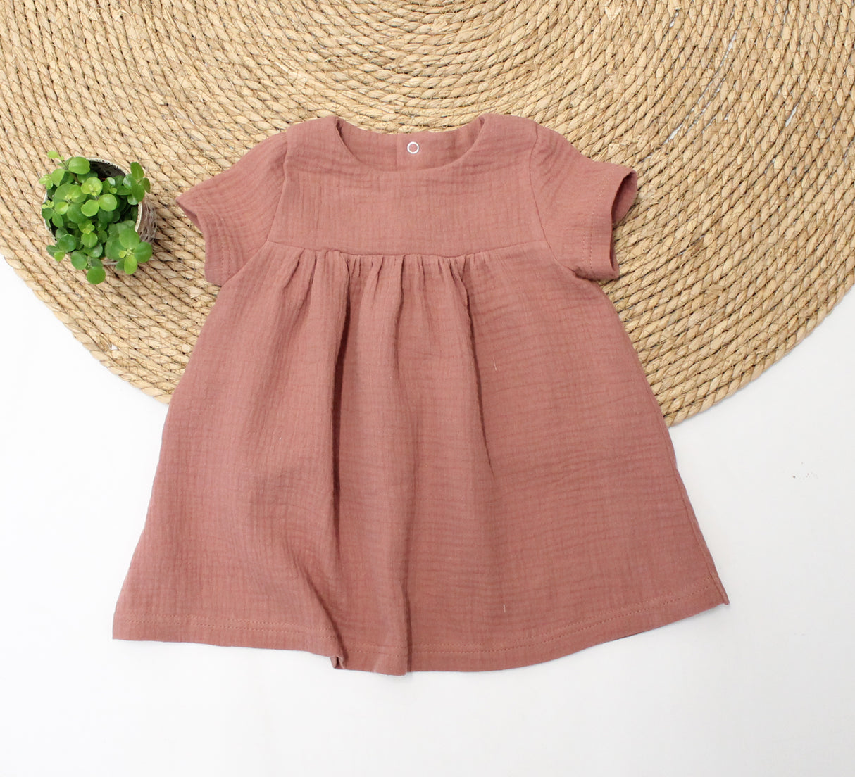 Jurk Olivia hydrofiel korte mouw