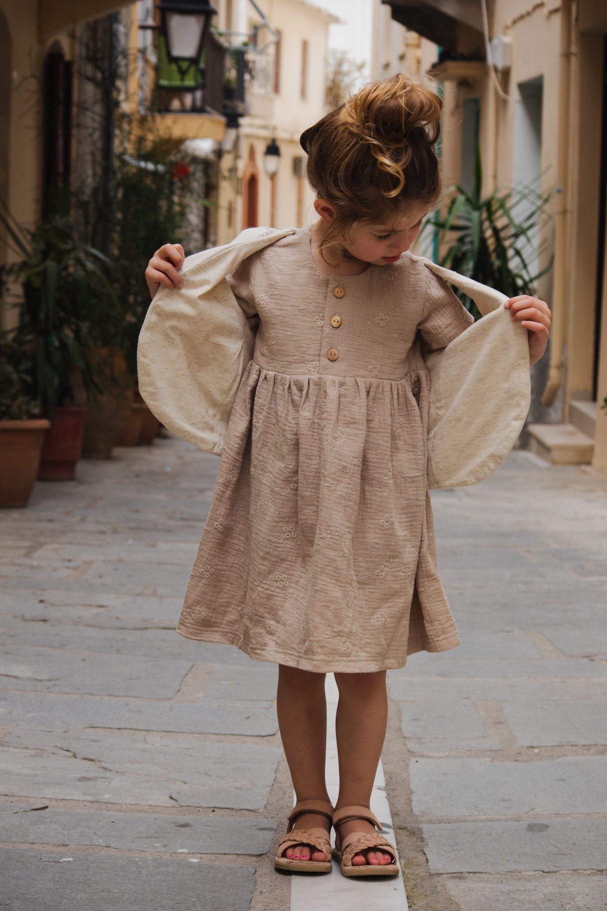 Jurk Jolie broderie korte mouw