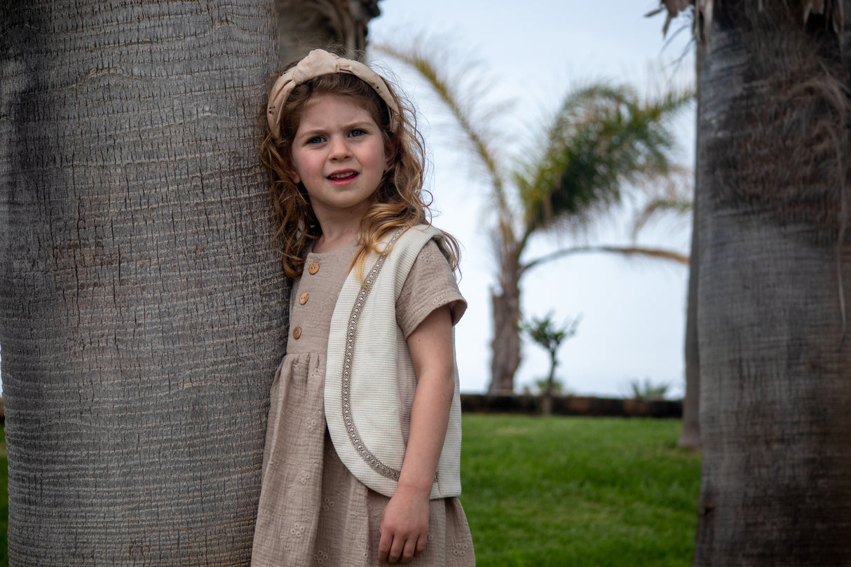 Jurk Jolie broderie korte mouw