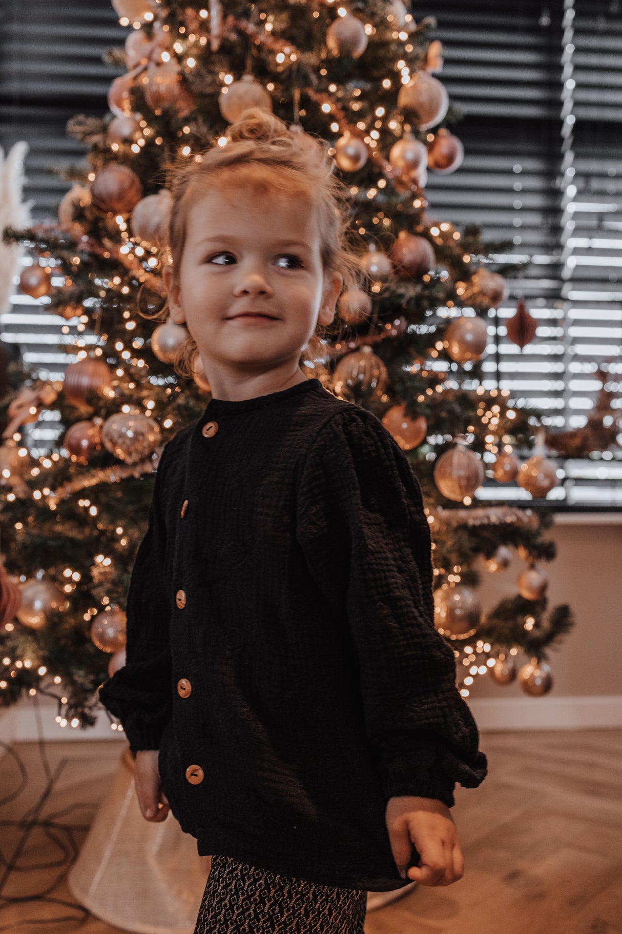 Blouse Fay broderie bloem zwart