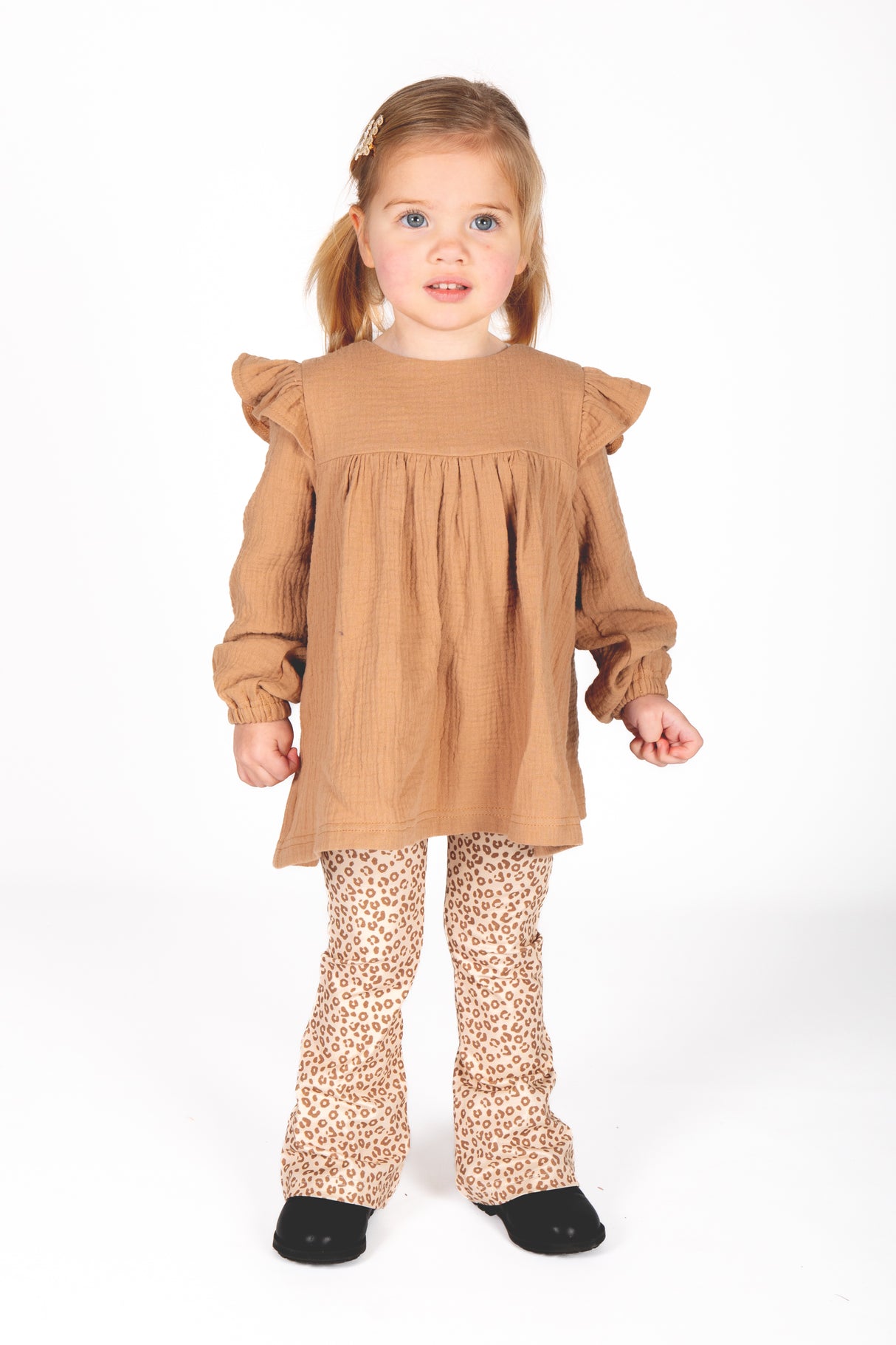 Flared broek panterdroom