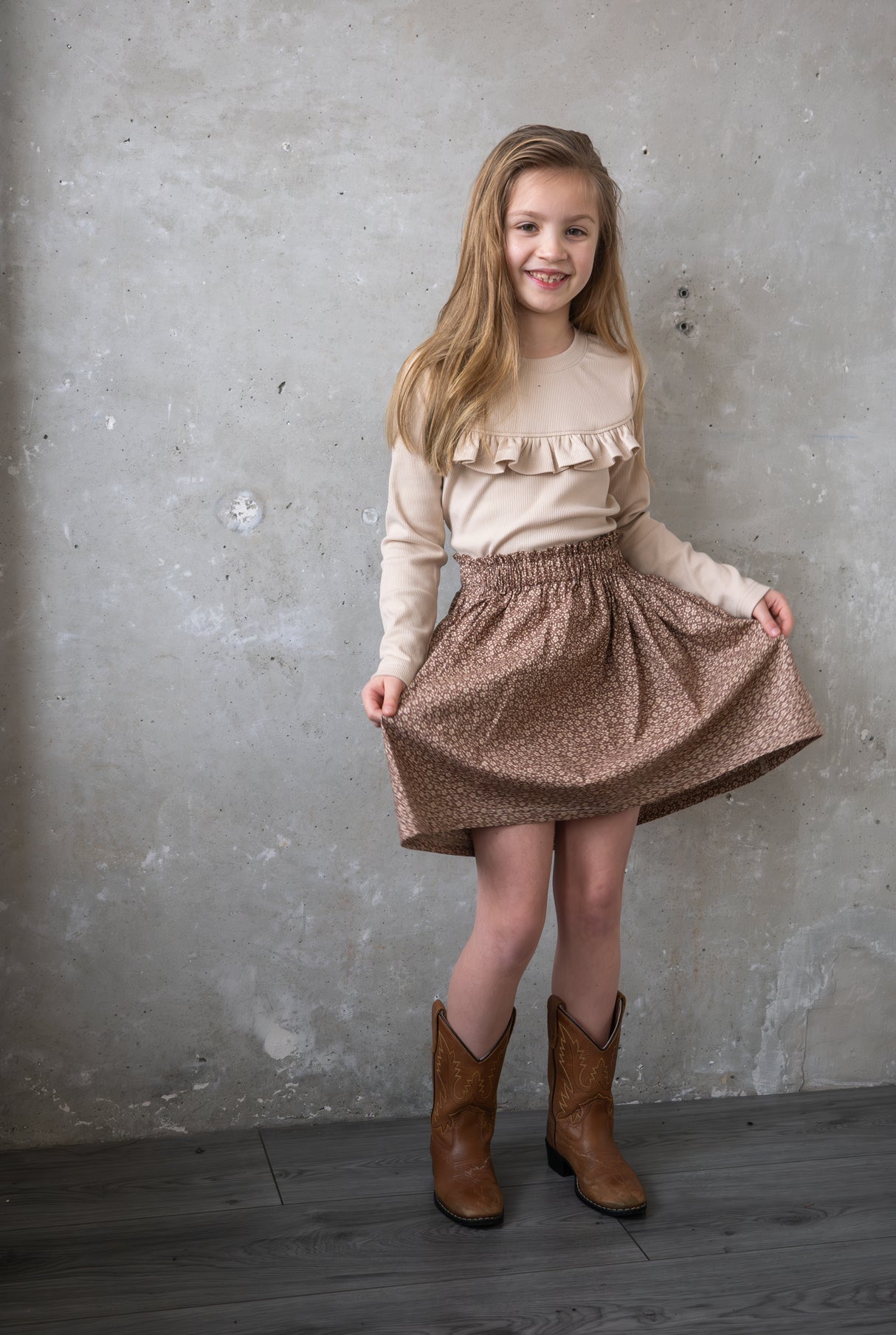 Longsleeve Madeleine zand/beige fijne rib