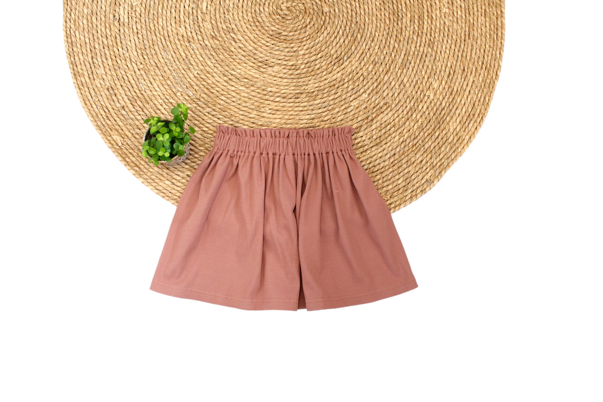 Paperbag rokje Anne fijne rib uni