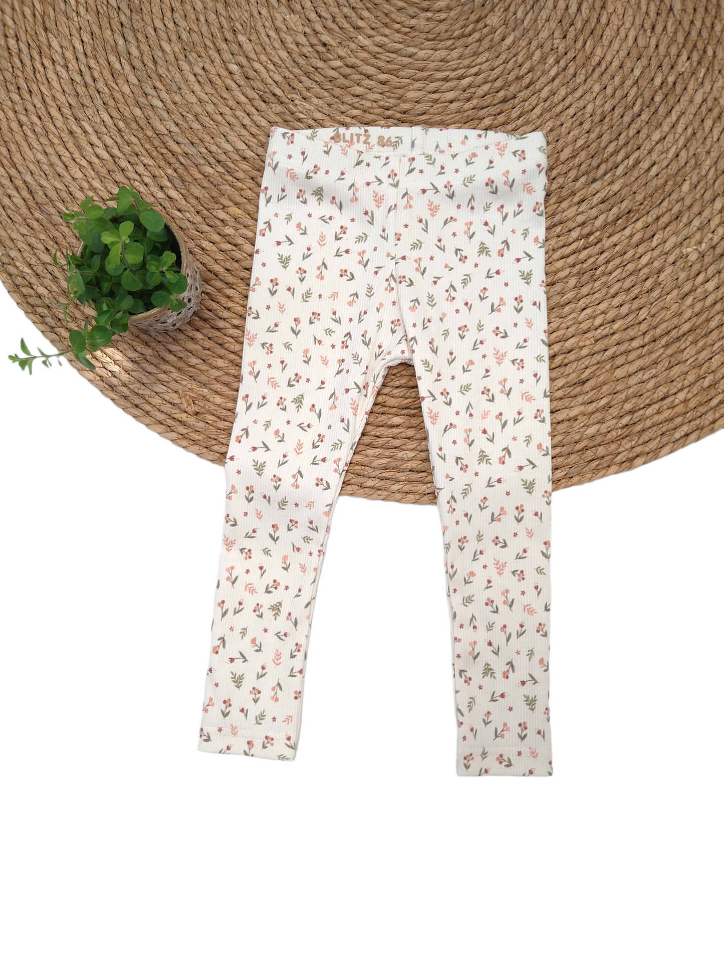 Legging fijne rib in kleur naar keuze