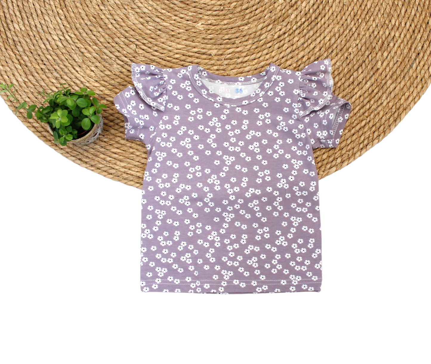 Basic T-shirt Sam in Bloemenprint naar keuze