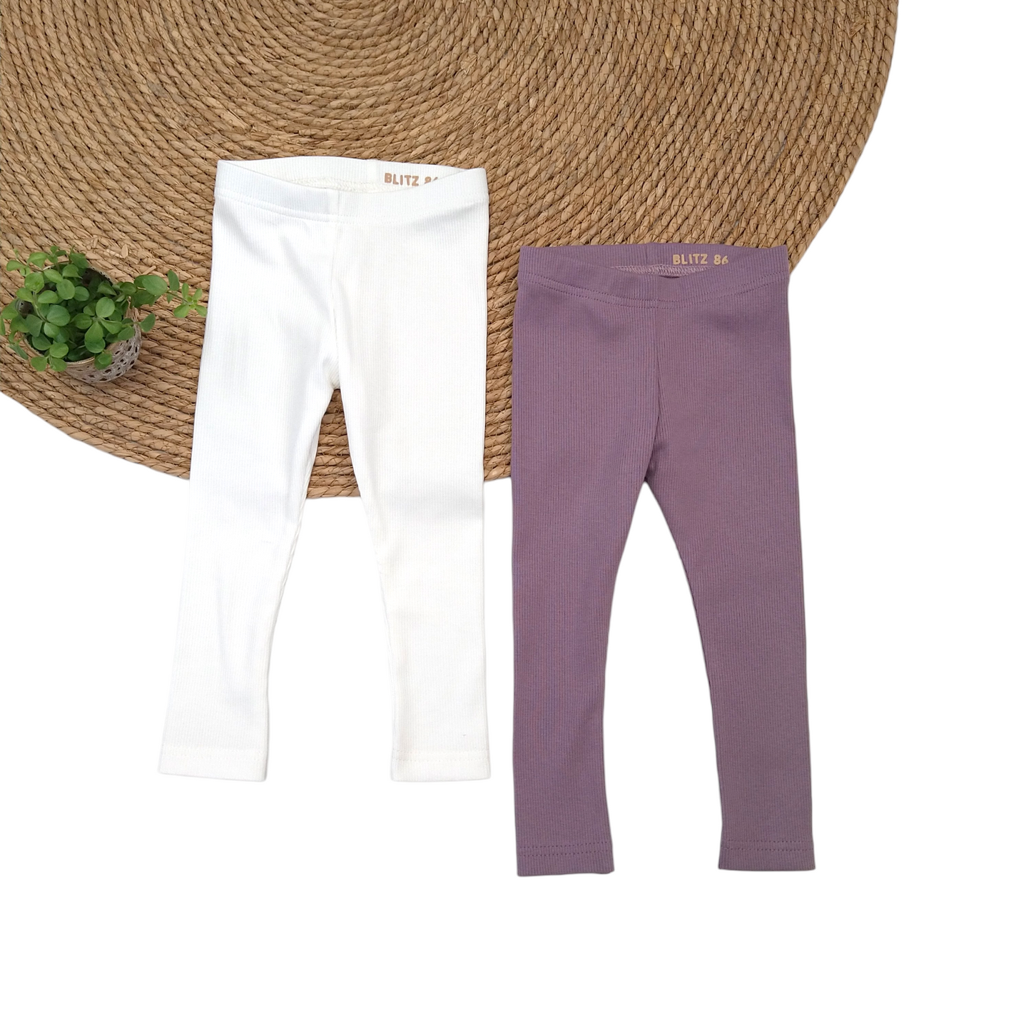 Legging fijne rib in kleur naar keuze
