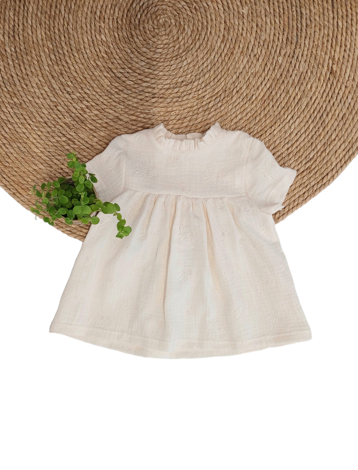 Blouse Merel broderie korte mouw