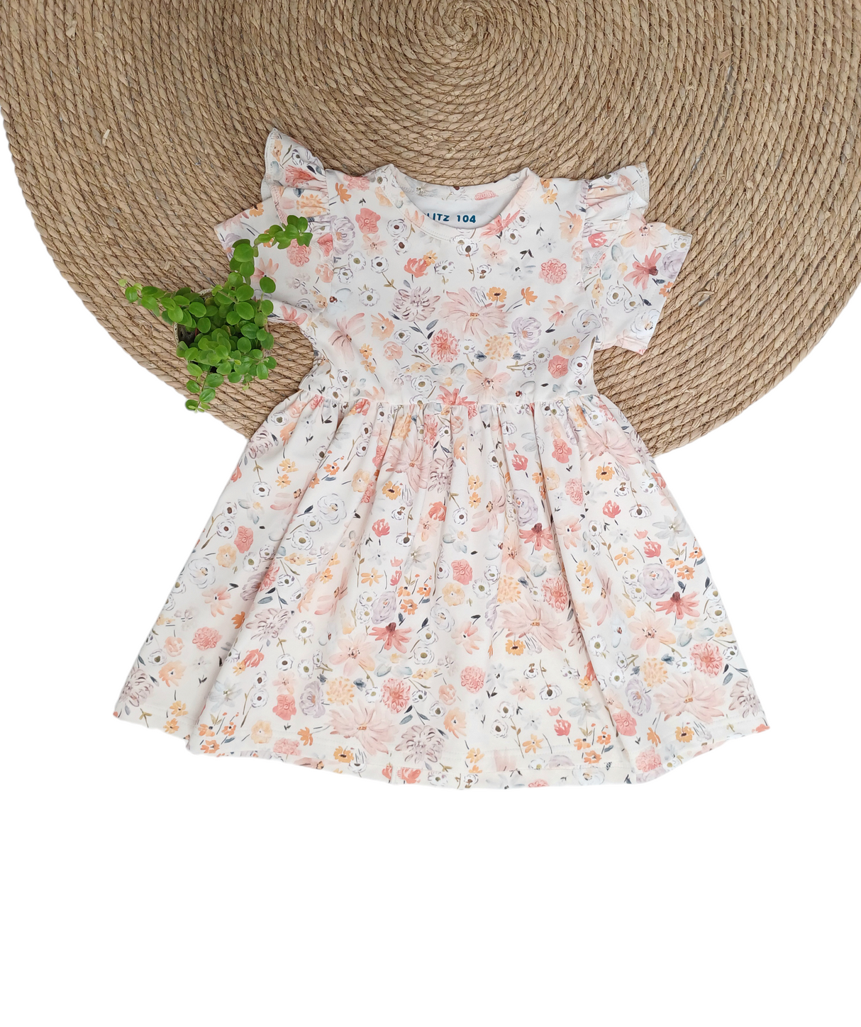 Jurk Kiki bloemenprint korte mouw