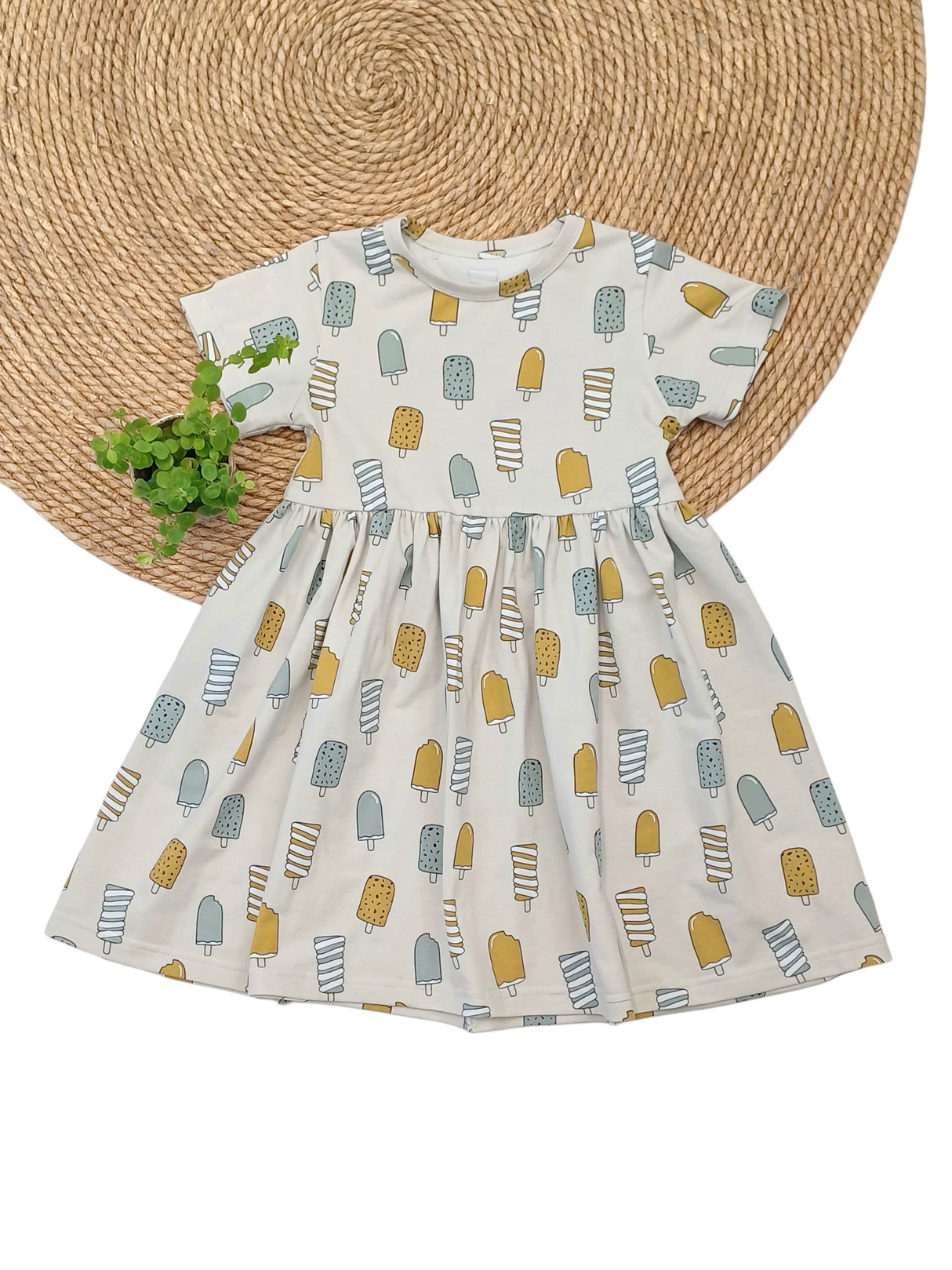 Jurk Kiki hippe print korte mouw