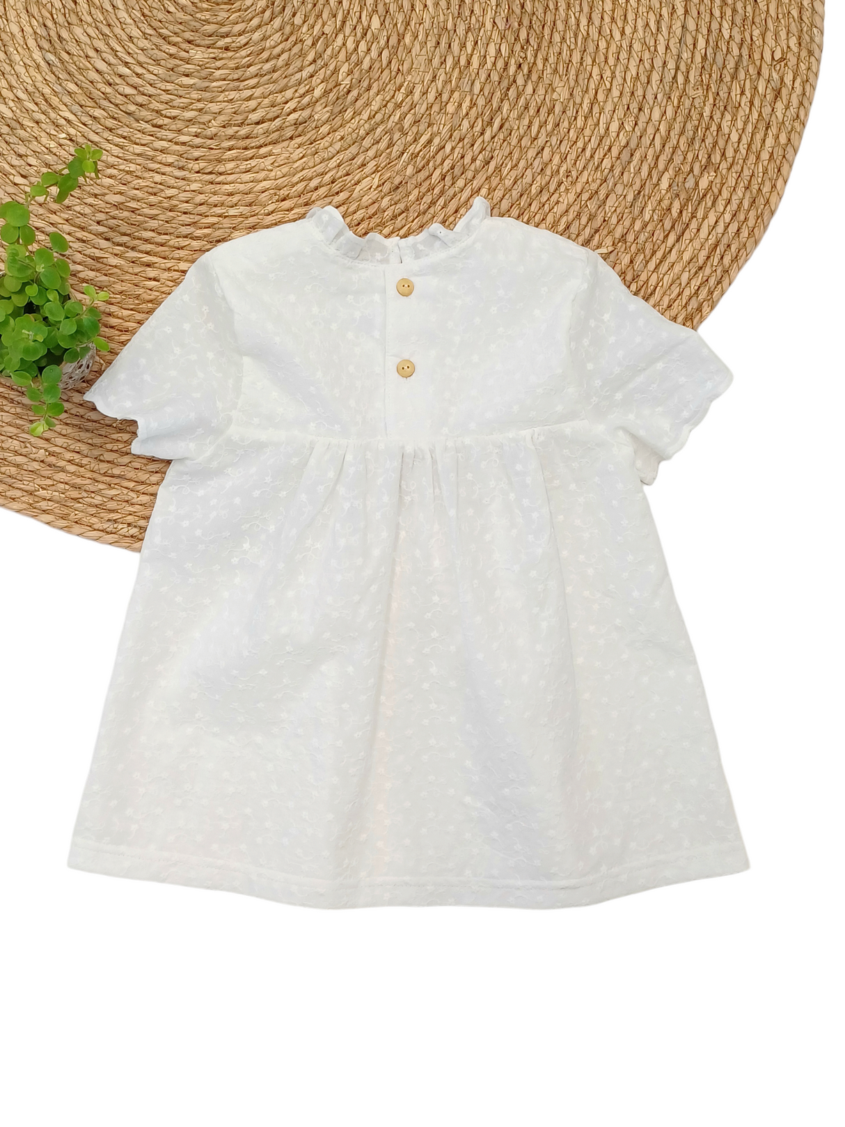 Blouse Merel katoen broderie korte mouw