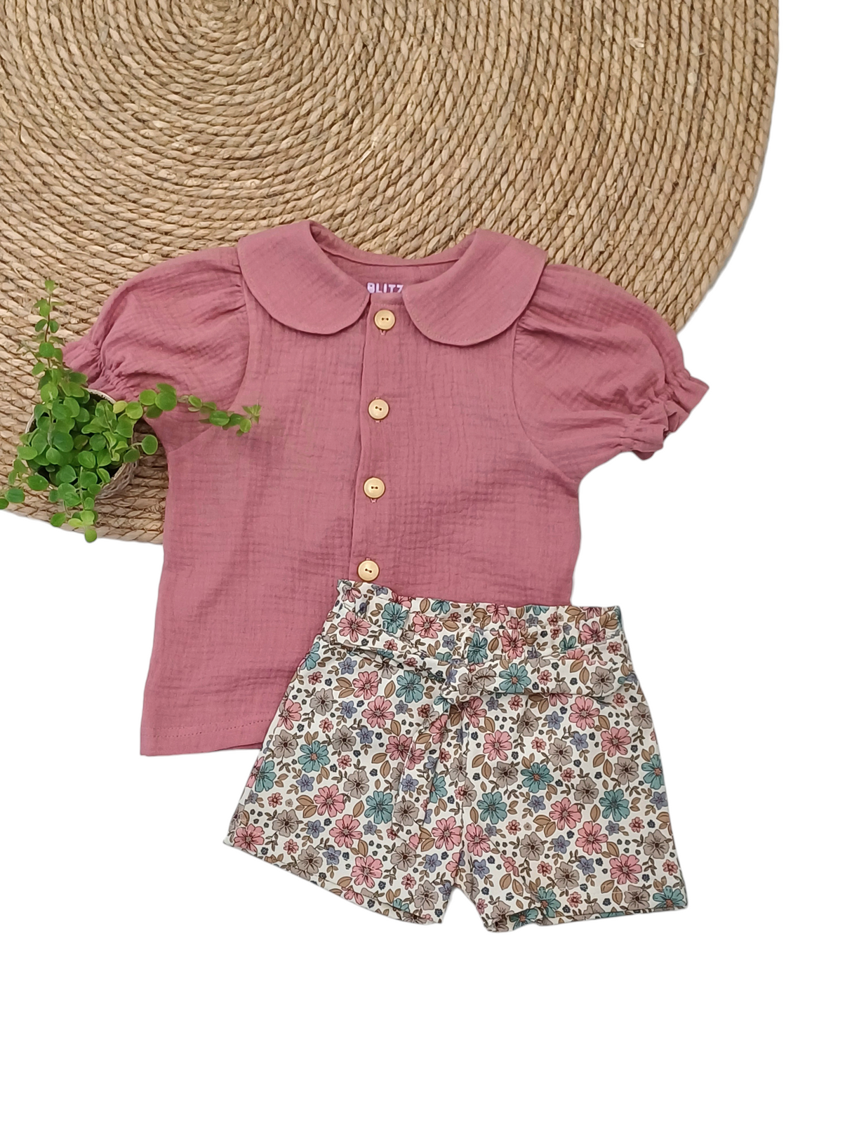 Blouse Fenna hydrofiel korte mouw