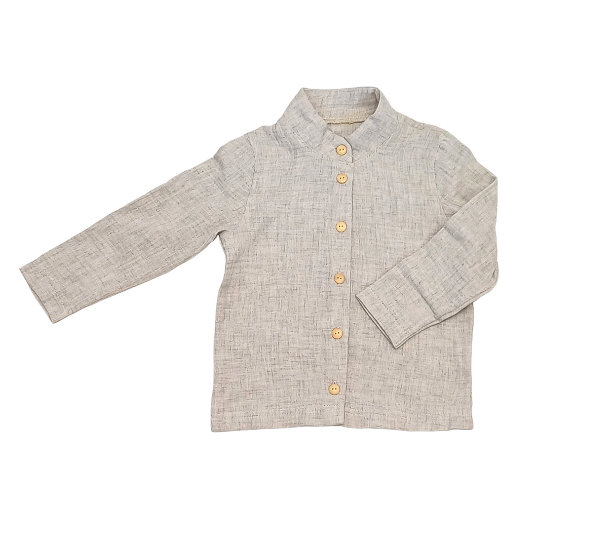 SALE MAAT 80 Blouse Lasse hydrofiel grijs gemêleerd