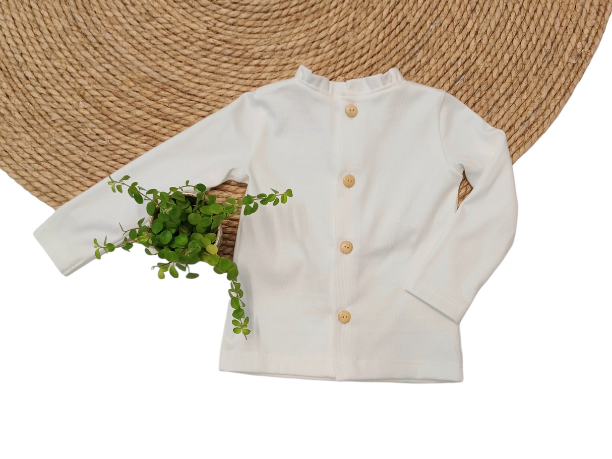 Longsleeve Lana fijne rib uni