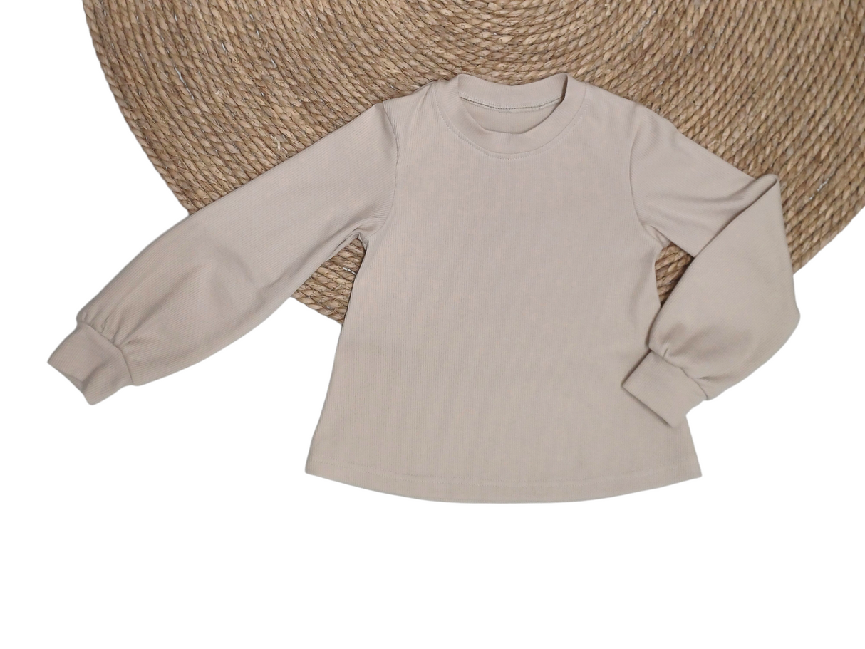 Longsleeve Mila fijne rib uni