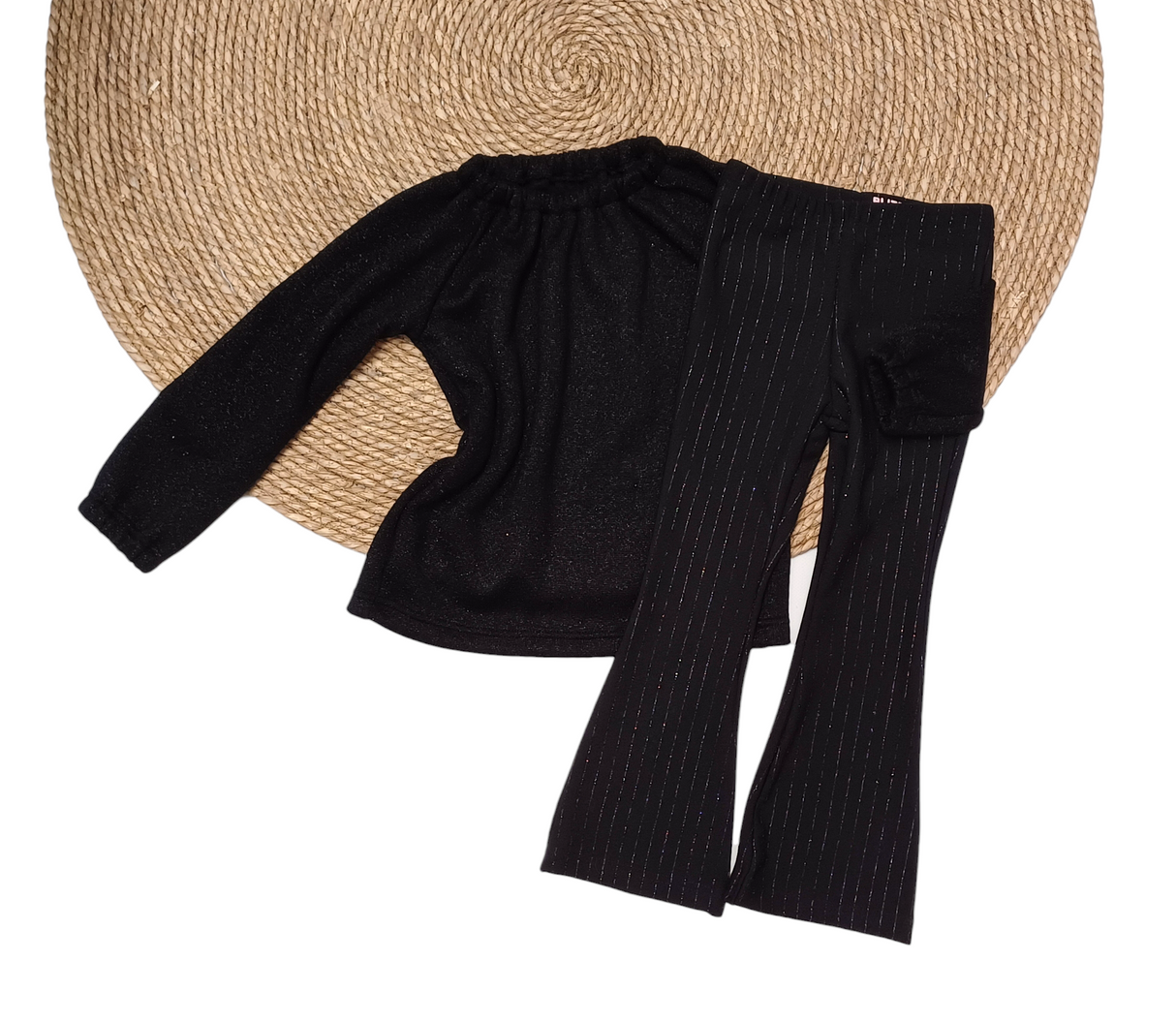 Top Fabiënne zwart glitter gebreid