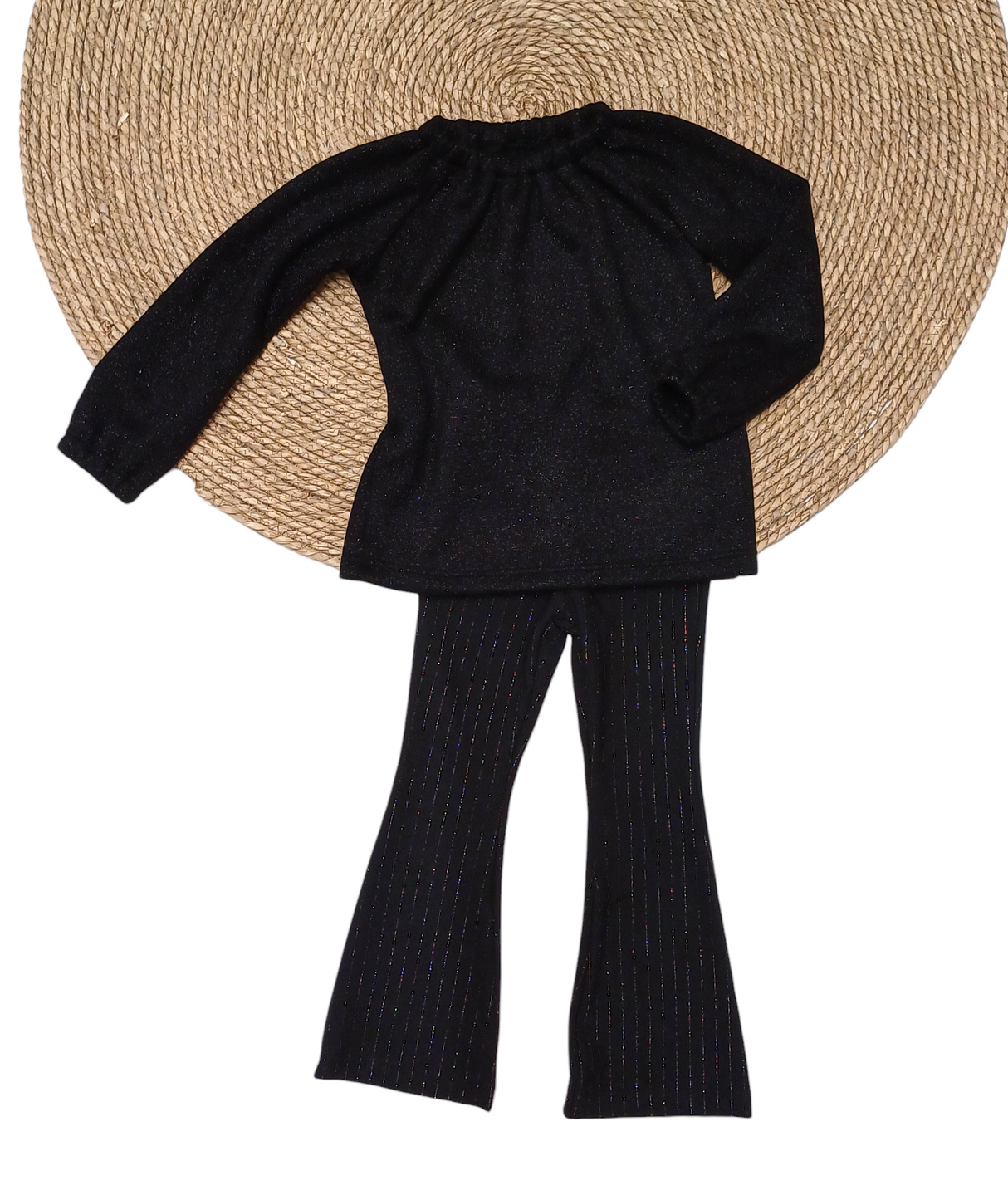 Top Fabiënne zwart glitter gebreid