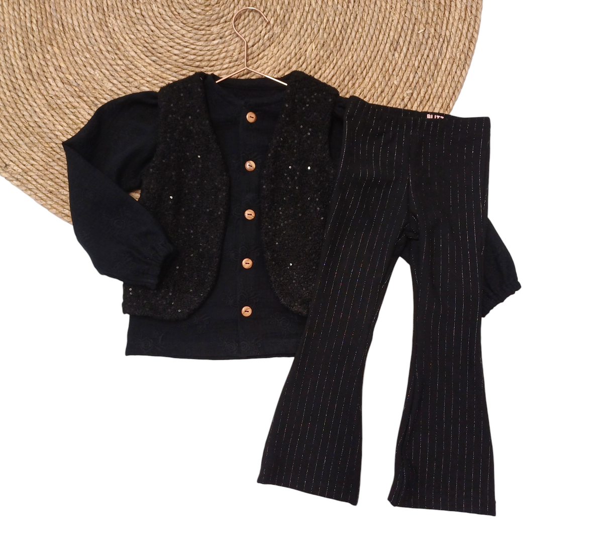 Blouse Fay broderie bloem zwart