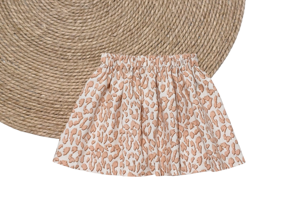 Rokje Steffie linnen leopard love