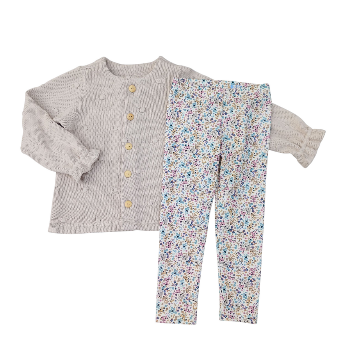 Vest Marie dots gebreid zand/beige