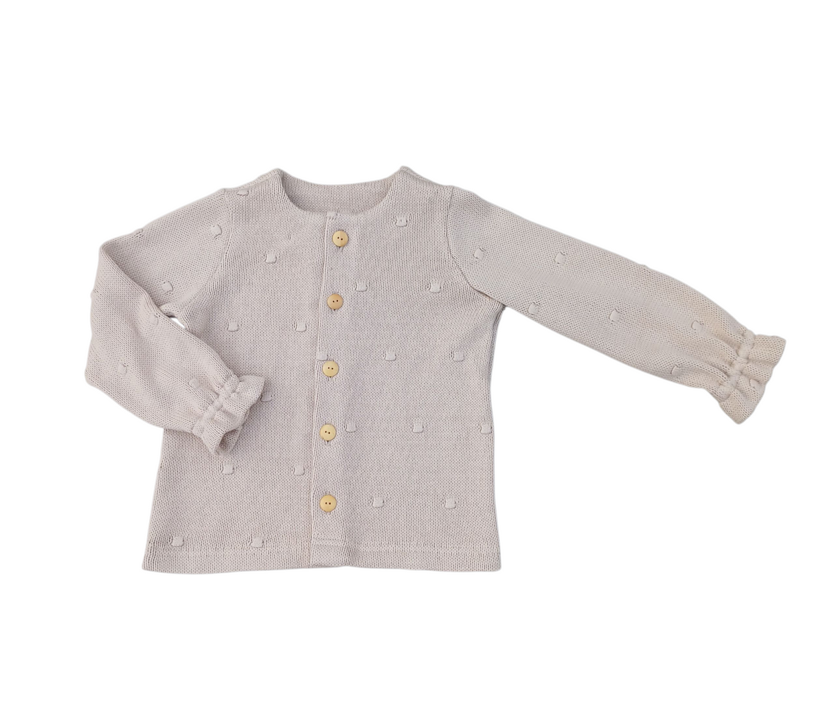 Vest Marie dots gebreid zand/beige