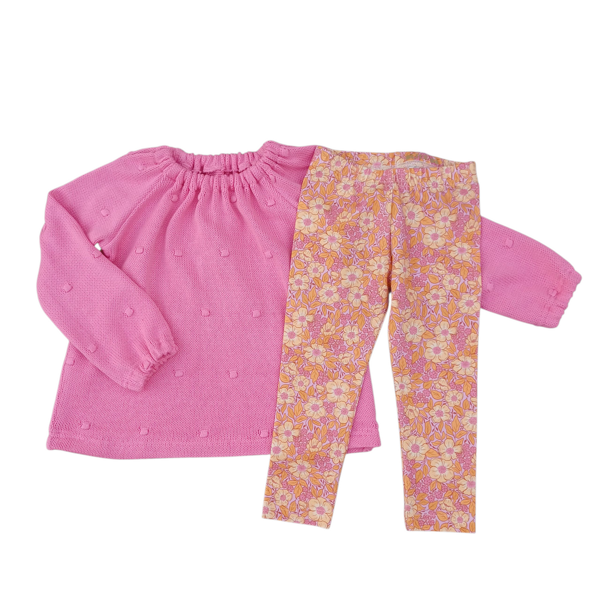 Top Charlotte dots gebreid roze