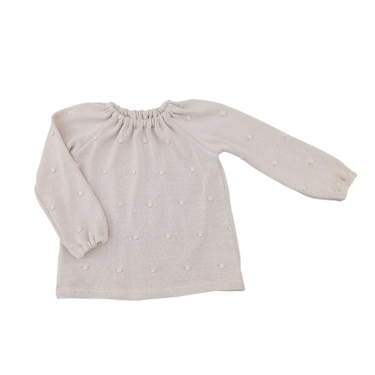 Top Charlotte dots gebreid zand/beige