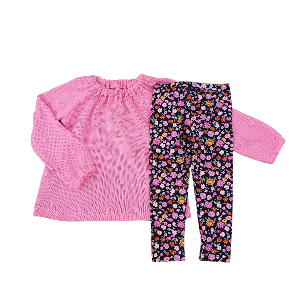 Top Charlotte dots gebreid roze