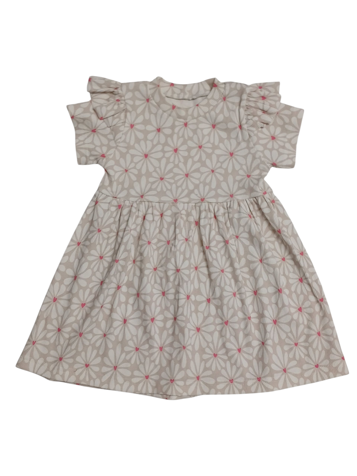 SALE MAAT 92 Jurk Kiki rib floral hearts