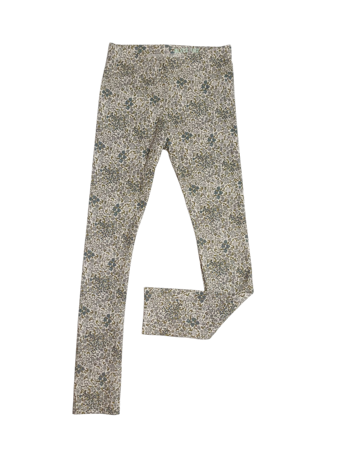 SALE MAAT 122 Legging rib bloesem blauw (valt smal)