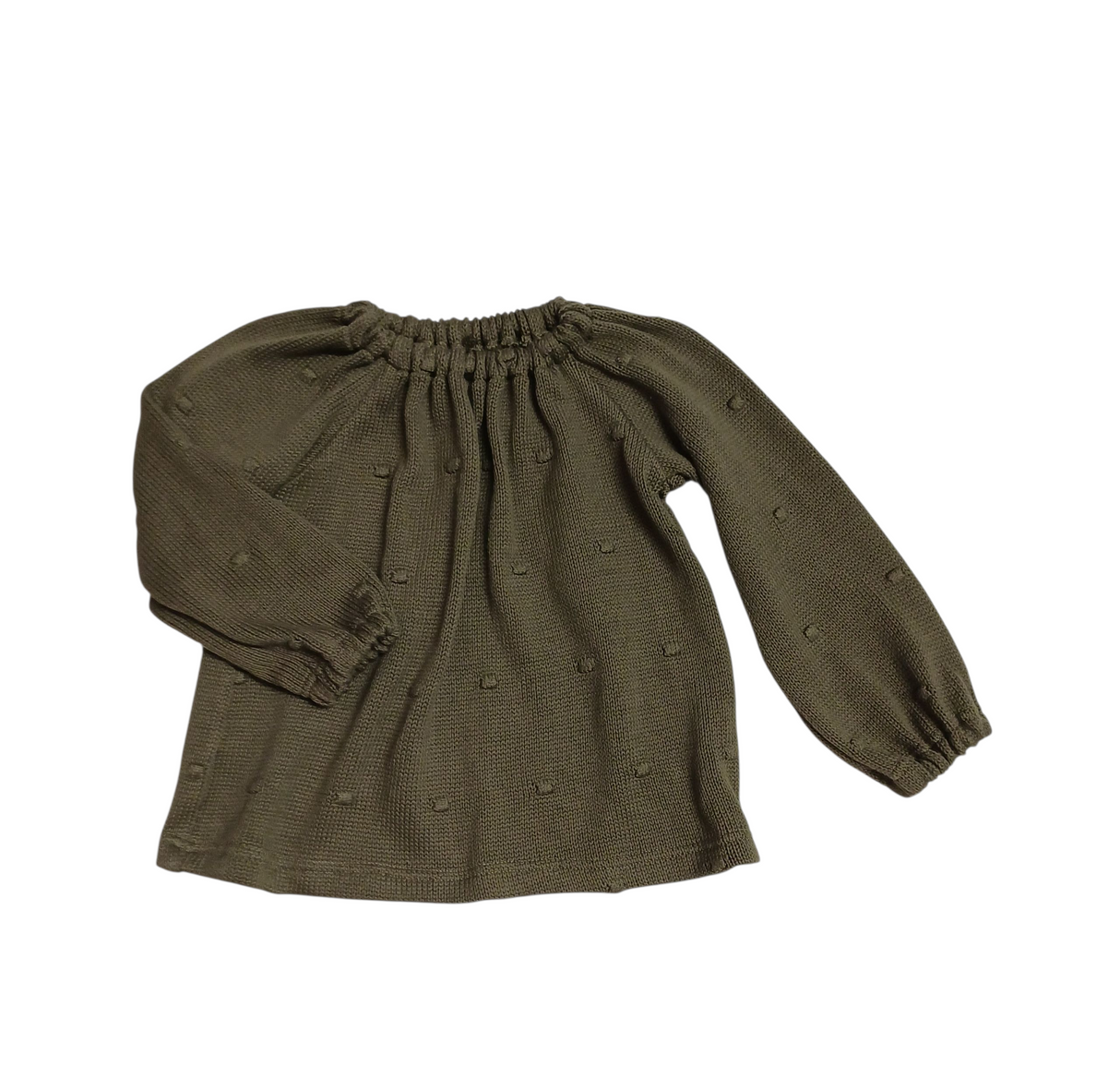 SALE MAAT 98 Top Charlotte dots gebreid khaki