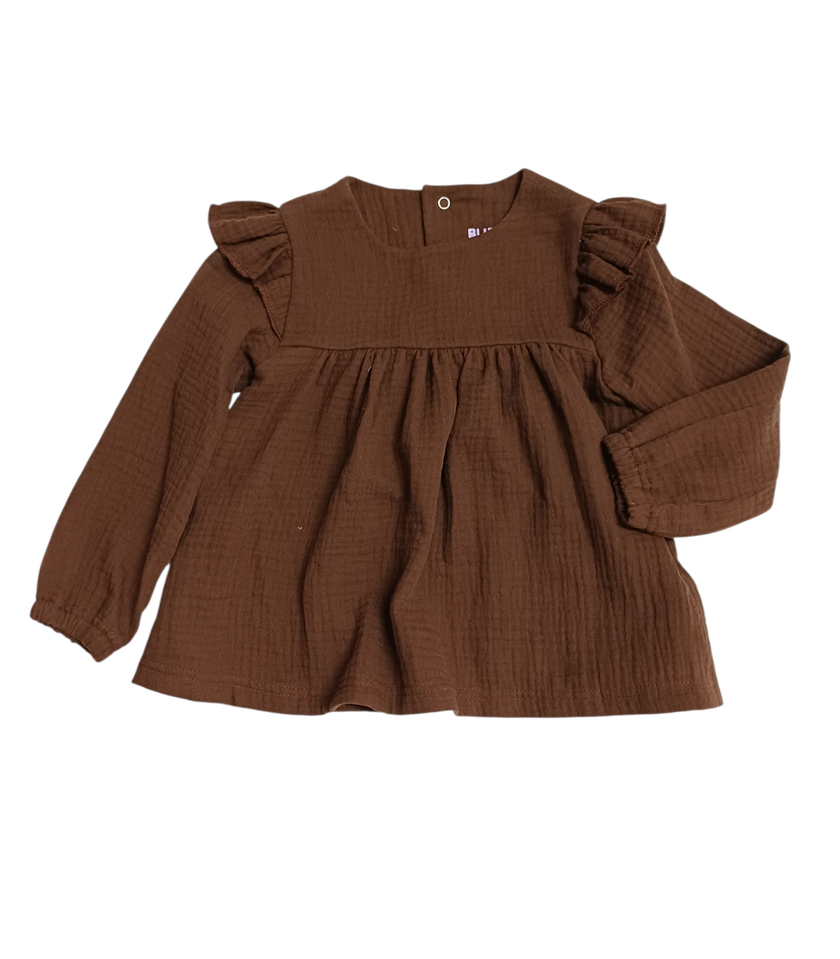 SALE MAAT 92 Blouse Olivia ruffle bruin