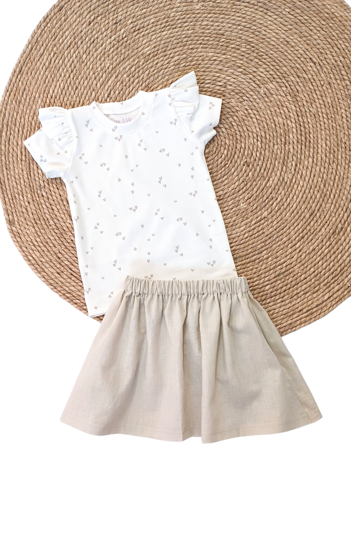 Rokje Eline linnen zand