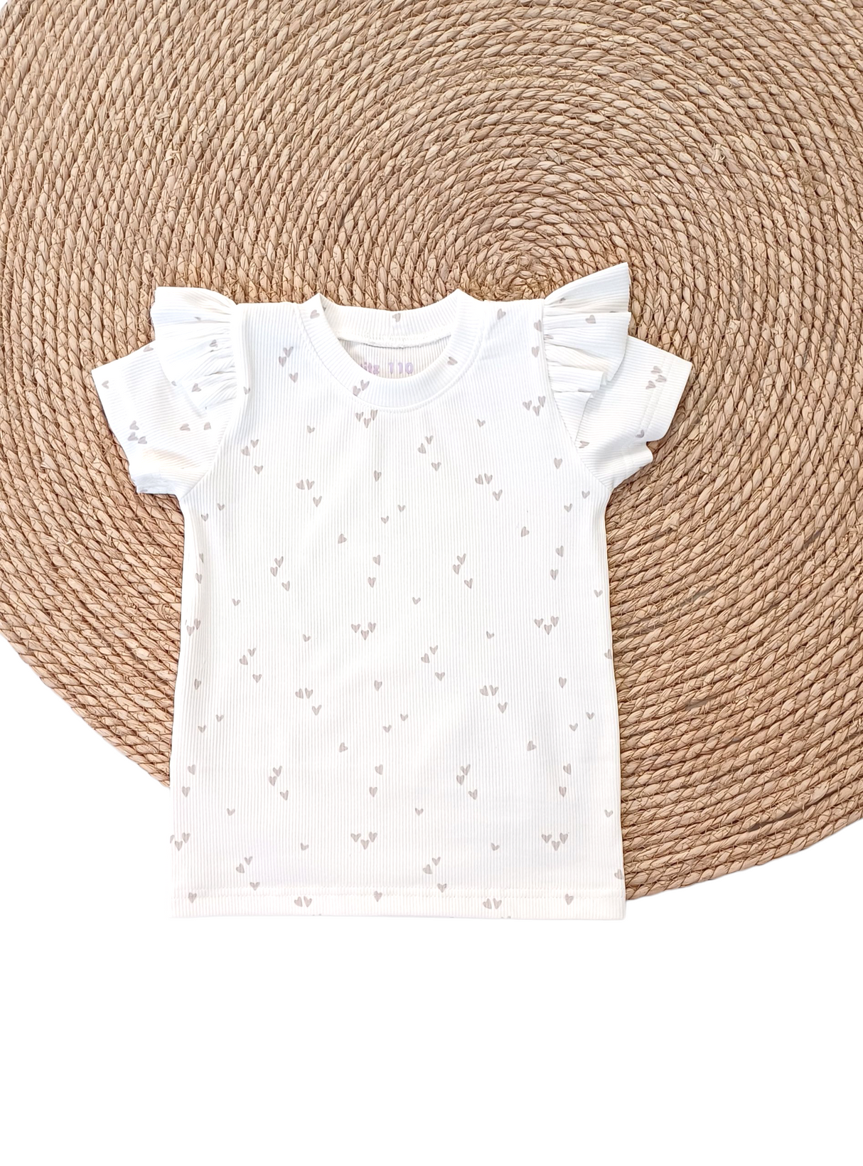 Basic T-shirt Sam fijne rib print